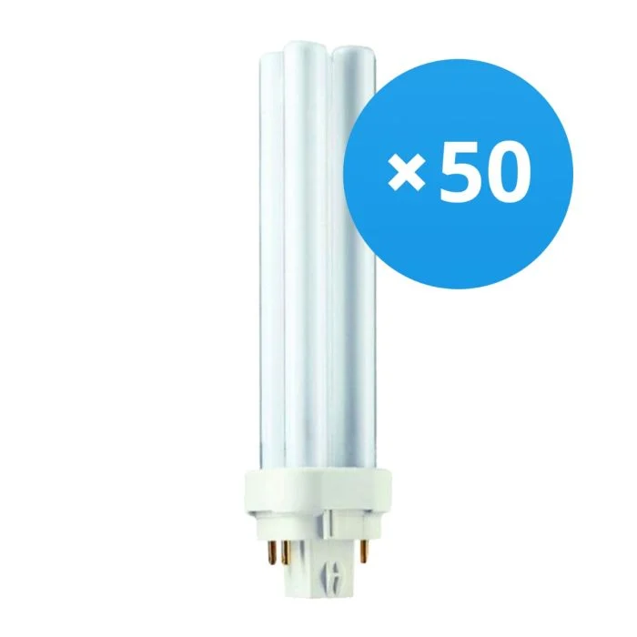 Multipack 50x Philips MASTER PL-C 26W - 840 Blanco Frio | 4-Pines