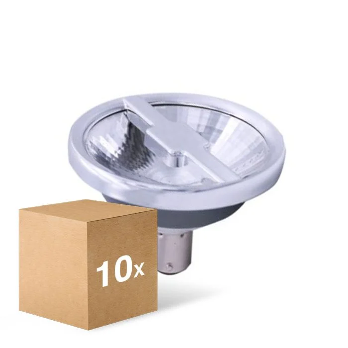 Multipack 10x Noxion Lucent Foco LED AR70 BA15d 6W 350lm 36D - 927 Luz muy Cálida | Mejor reproducción de color - Regulable - Reemplazo 50W