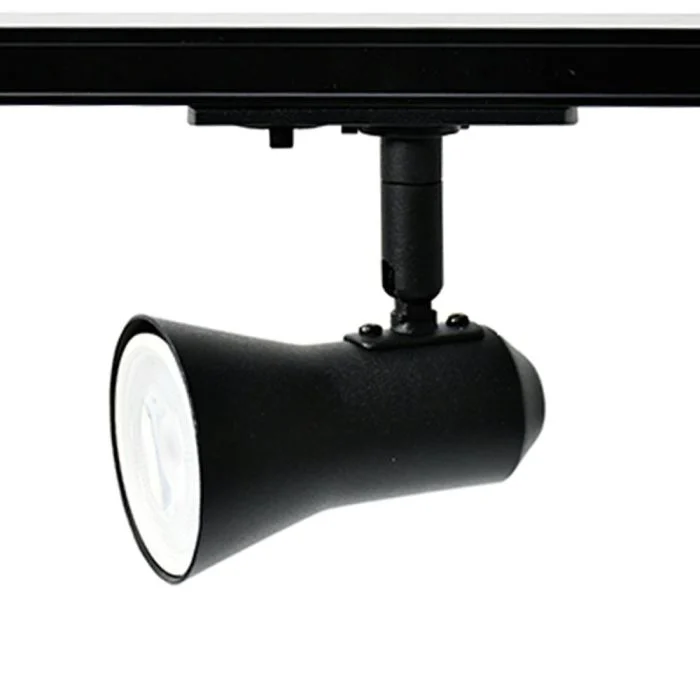 1-Fase Rail Foco Conical Negro | Apta para GU10
