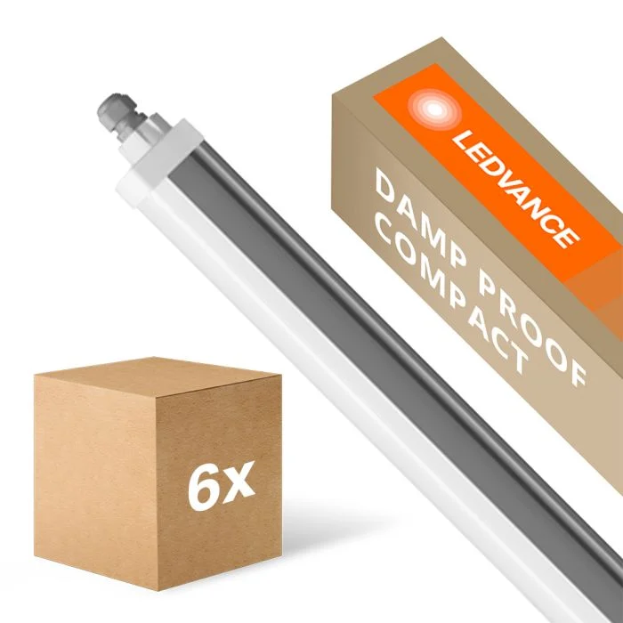 Multipack 6x Ledvance Pantalla LED Estanca Prueba De Vapor Compacto 55W 6700lm - 840 Blanco Frio | 150cm