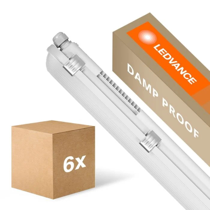 Multipack 6x Ledvance Pantalla LED Estanca Prueba De Vapor 32W 4400lm - 840 Blanco Frio | 120cm