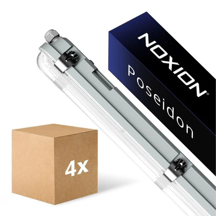 Multipack 4x Noxion Pantalla LED Estanca Poseidon V3.0 10-18W 1300-2520lm - 830-865 CCT | 60cm - Cableado De Paso (5x2.5mm2)