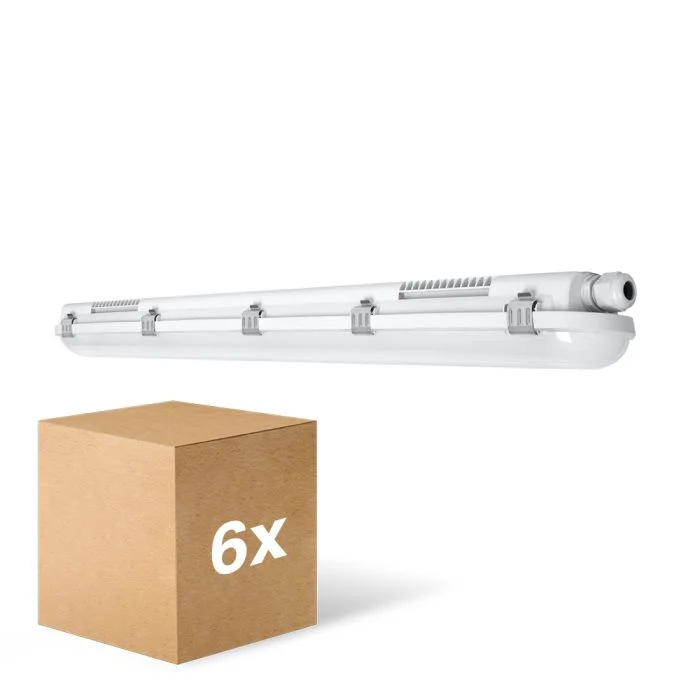 Multipack 6x Ledvance Pantalla LED Estanca Prueba De Vapor Value 40W 4800lm - 840 Blanco Frio | 120cm