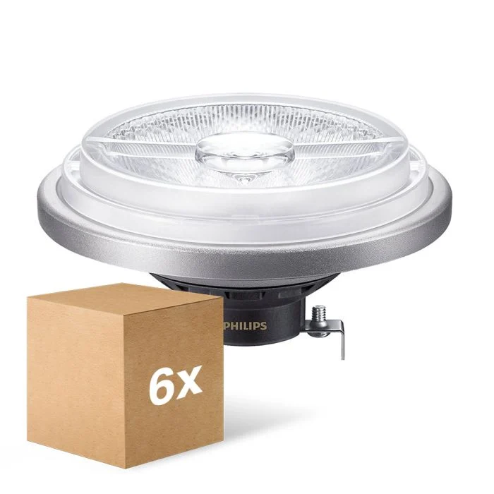 Multipack 6x Philips MASTER LED Foco G53 AR111 14.8W 875lm 24D - 930 Luz Cálida | Mejor reproducción de color - Regulable - Reemplazo 75W