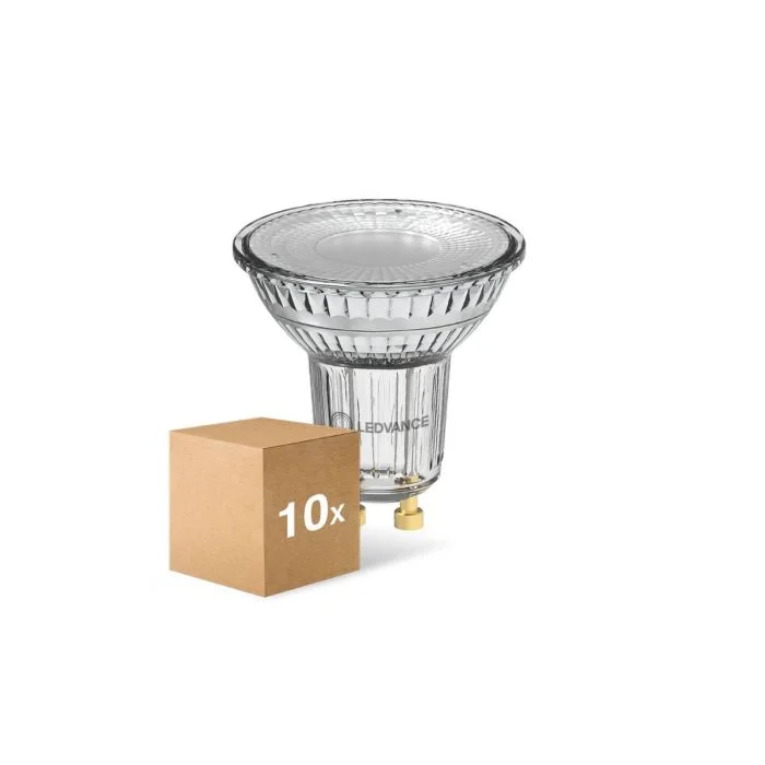 Multipack 10x Ledvance Performance Foco LED Reflector GU10 PAR16 4.5W 350lm 36D - 927 Luz muy Cálida | Mejor reproducción de color - Regulable - Reemplazo 50W