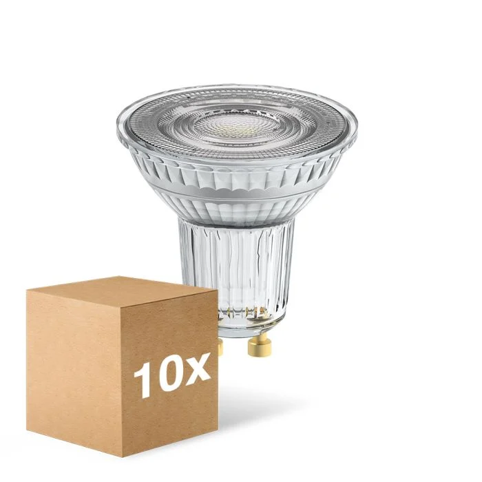 Multipack 10x Ledvance Superior Foco LED Reflector GU10 PAR16 6W 350lm 36D - 930 Luz Cálida | Mejor reproducción de color - Regulable - Reemplazo 50W