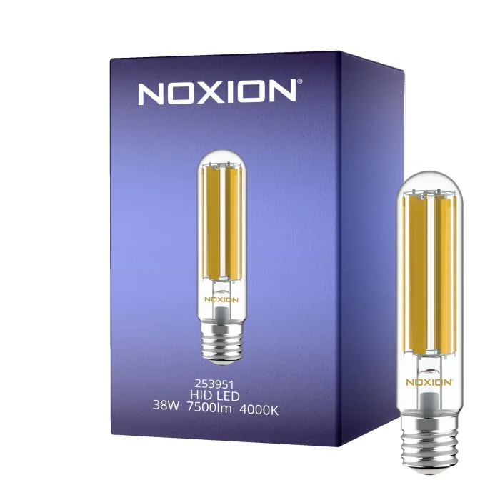 Noxion LED HID Reemplazo SON-T/NAV-T Tubular Con Filamento E40 38W 7500lm - 740 Blanco Frio | Reemplazo 125W