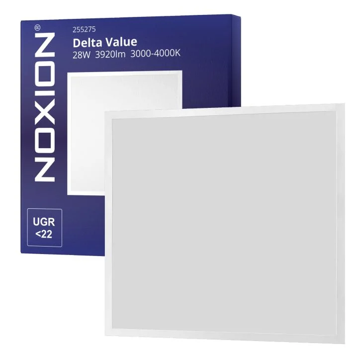Noxion Panel LED Delta Value V5 28W 3920lm - 830-840 CCT | 60x60cm - UGR<22 - Backlit - TRIAC Regulable