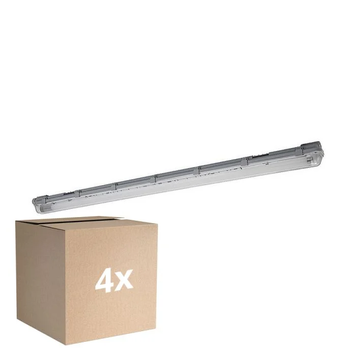 Multipack 4x Ledvance Pantalla LED Estanca Submarine 16W 1600lm - 840 Blanco Frio | 120cm - Sensor De Movimiento