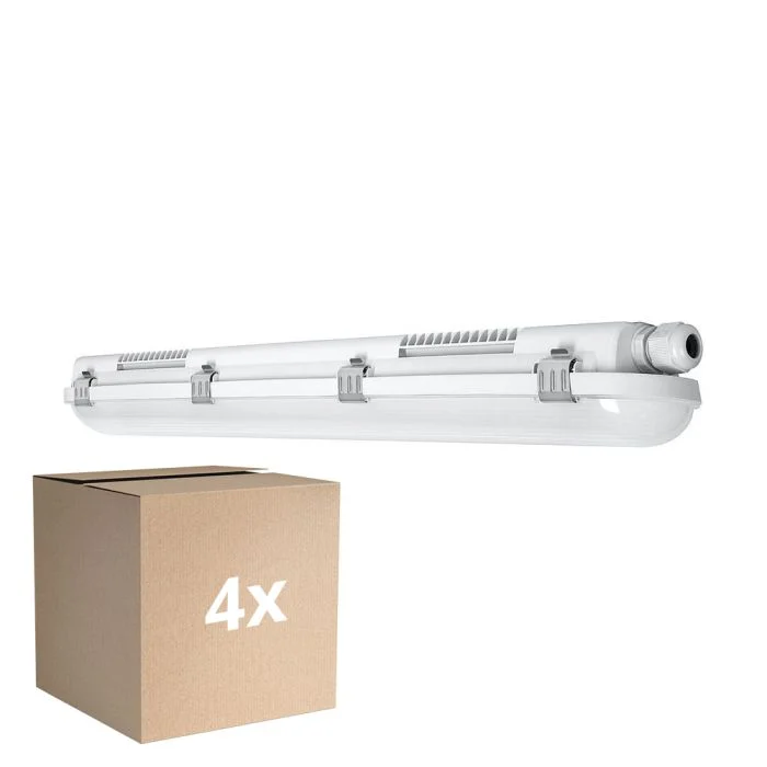 Multipack 4x Ledvance Pantalla LED Estanca Prueba De Vapor Value 18W 2160lm - 840 Blanco Frio | 60cm