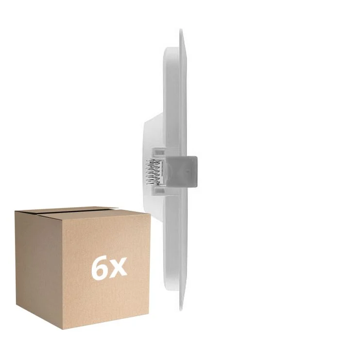 Multipack 6x Ledvance Downlight LED Slim Cuadrado SQ155 12W 1020lm 120D - 830 Luz Cálida