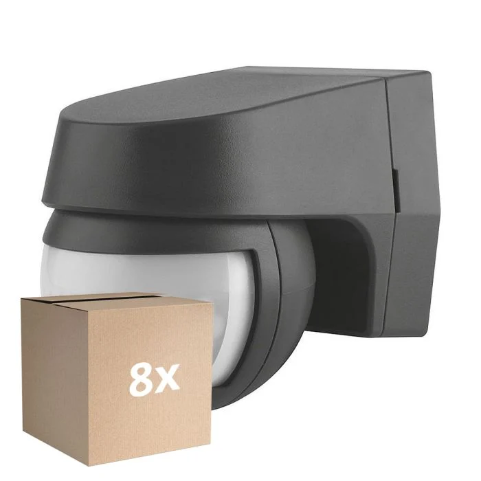 Multipack 8x Ledvance Sensor de movimiento Pared Negro | 110D