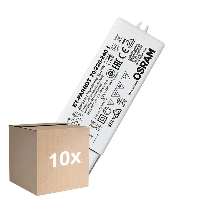 Multipack 10x Osram Electronic Transformador ET-PARROT 70/220-240 I