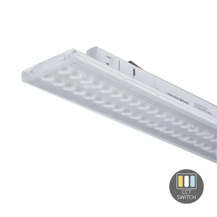 Noxion LED Fijación de rail 3 Fases Blanco Ajustable 40W/45W/50W/55W 8800lm 90D - 830-840-850 CCT | 150cm