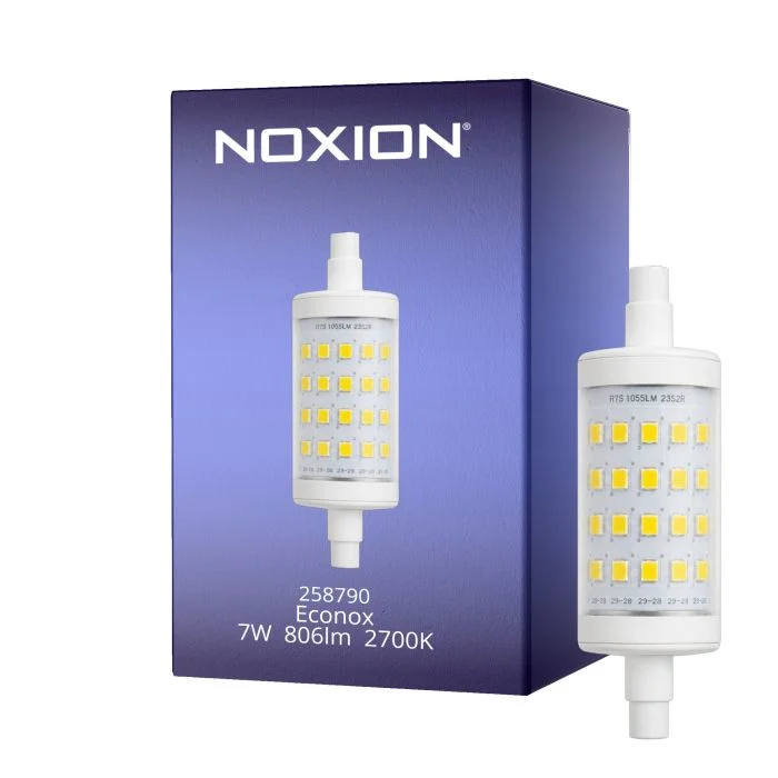 Noxion LED R7s 78mm Clara 7W 806lm - 827 | Reemplazo 60W