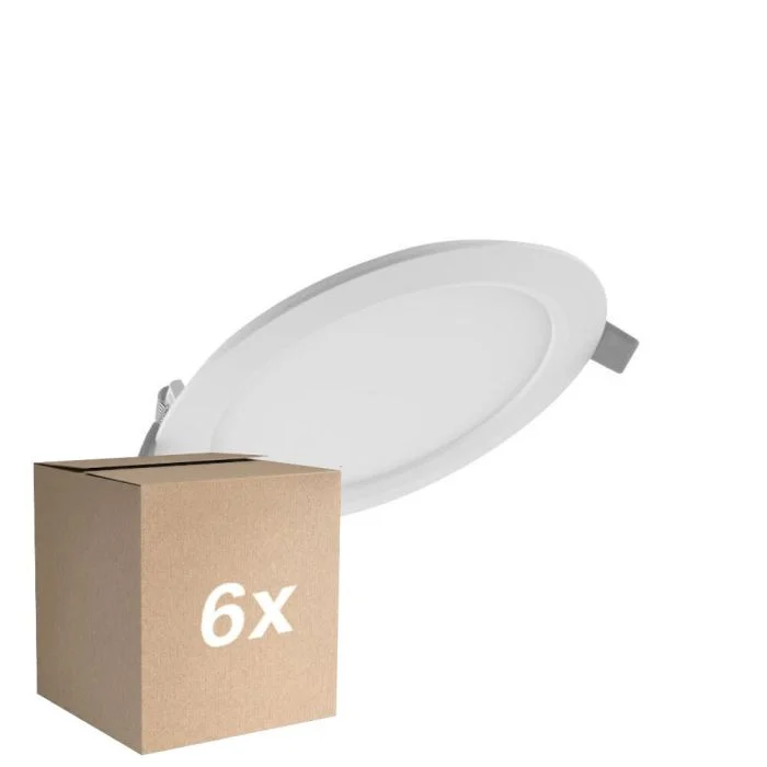 Multipack 6x Ledvance Downlight LED Slim Esférica DN105 6W 430lm 120D - 840 Blanco Frio | 118mm