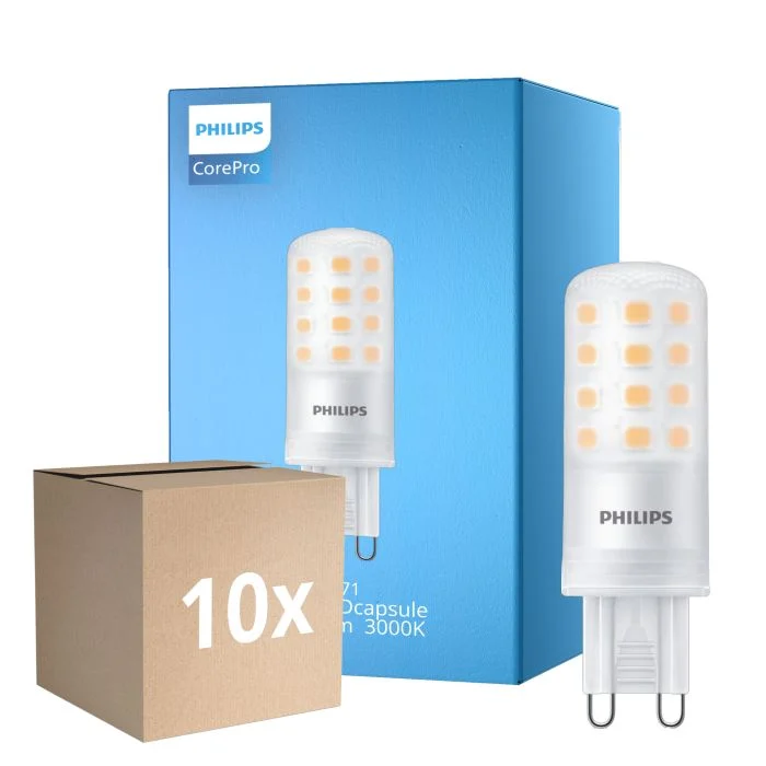 Multipack 10x Philips Corepro LED Capsule G9 4.8W 570lm - 830 Luz Cálida | Reemplazo 60W