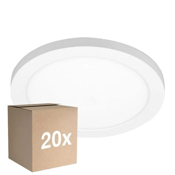 Multipack 20x Noxion Downlight LED Ecowhite Blanco 18W 1530lm 110D - 830 840 860 Ajustable Blanco | 217mm - Recorte 55-175mm - Regulable