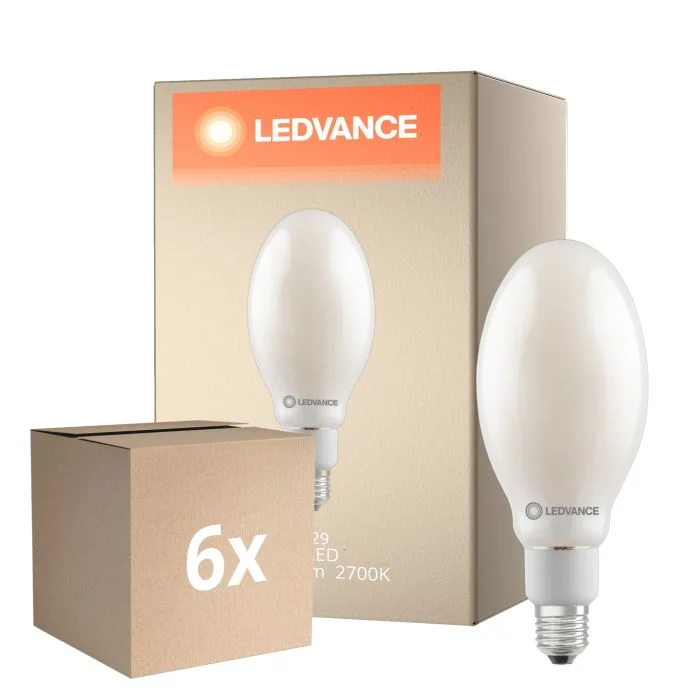 Multipack 6x Ledvance LED Bulbo HQL LED FIL V E27 38W 5400lm - 827 Luz muy Cálida | Reemplazo 125W