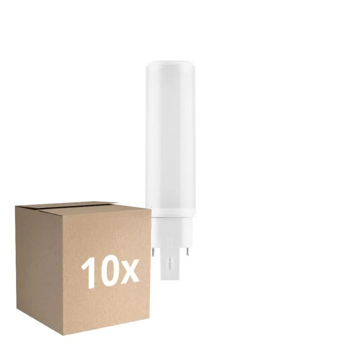 Multipack 10x Ledvance Dulux-D LED 6W - 830 Luz Cálida | 4-Pines - Reemplazo 13W