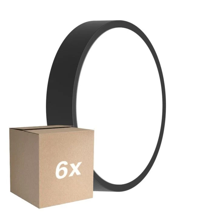 Multipack 6x Ledvance Plafón LED Techo/Pared Esférica Negro 10W 1220lm - 830-840 CCT | 262mm - IP65 - Sensor de Movimiento y Luz