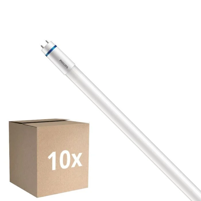 Multipack 10x Philips Master Tubo LED T8 (EM/Mains) High Output T8 7.6W 1150lm - 865 Luz De Día | 60cm - Reemplazo 18W