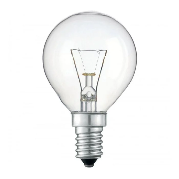 Standard Bombilla Bombilla Incandescentee Esférica Clara P45 E14 25W 230V