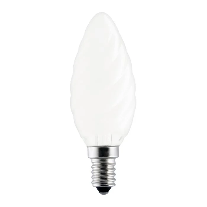 Estándar Incandescente Vela Torcida Mate BF35 E14 25W 230V