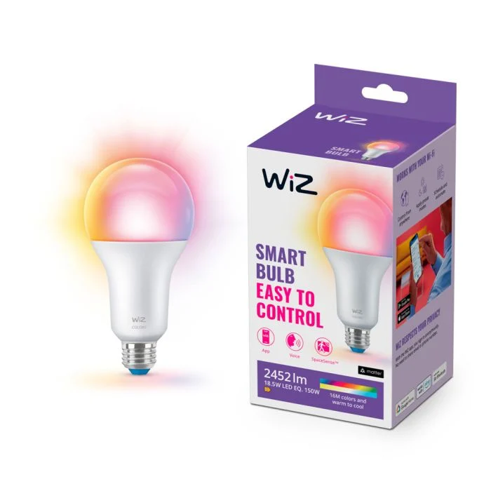 WiZ Smart LED E27 Pera Con Filamento Mate 19W 2452lm | Mejor Reproducción De Color - Regulable - Reemplazo 150W
