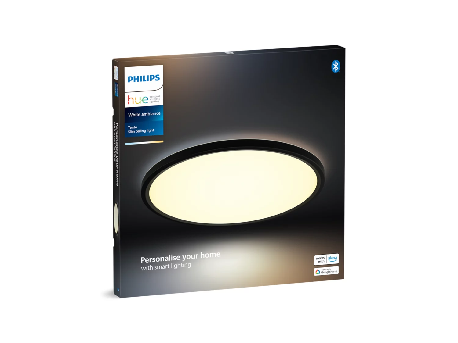Panel de techo LED Tento WA redondo de 42,1 cm negro | Philips Hue