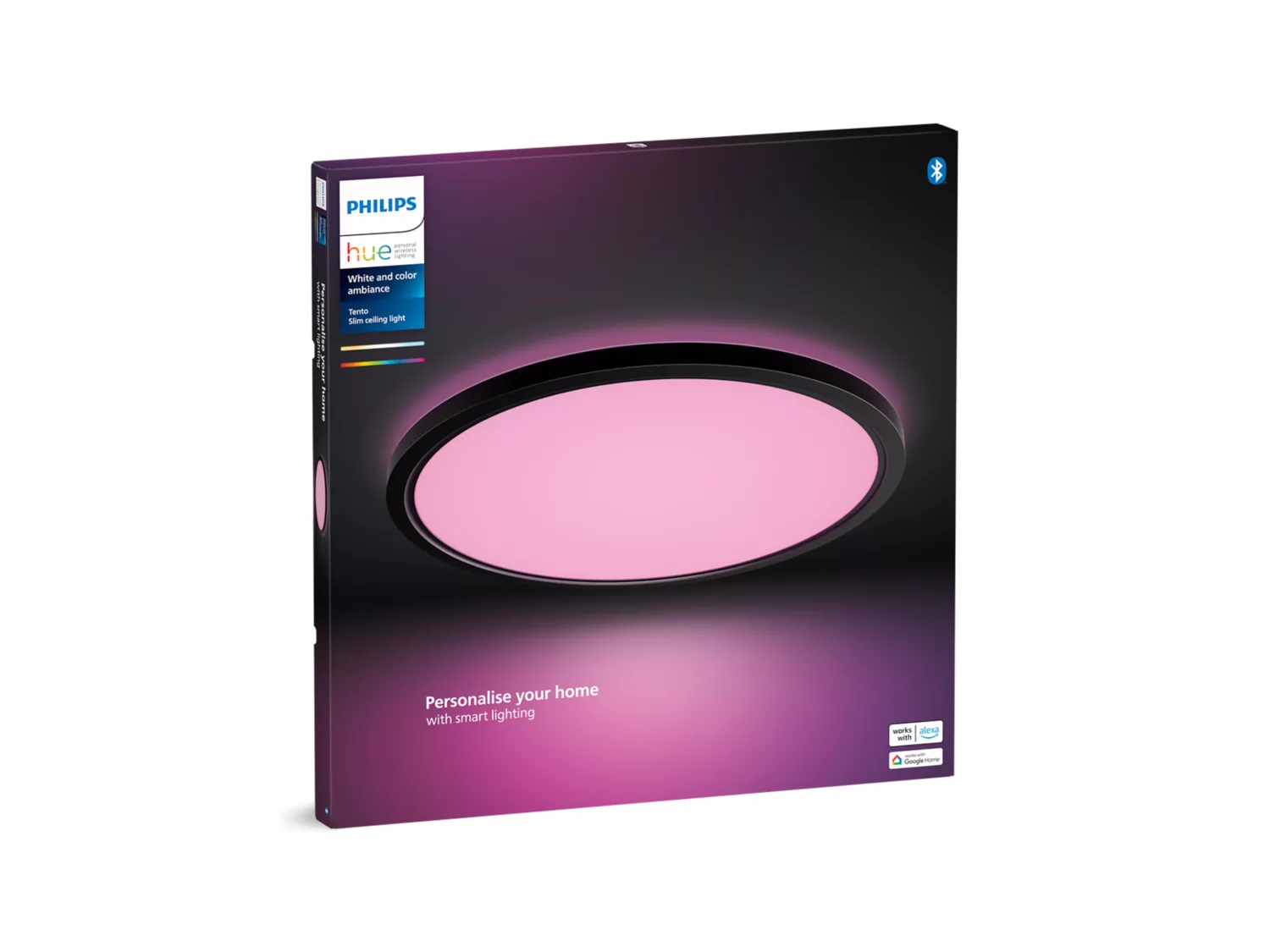 Panel de techo LED Tento WCA redondo de 29,1 cm negro | Philips Hue
