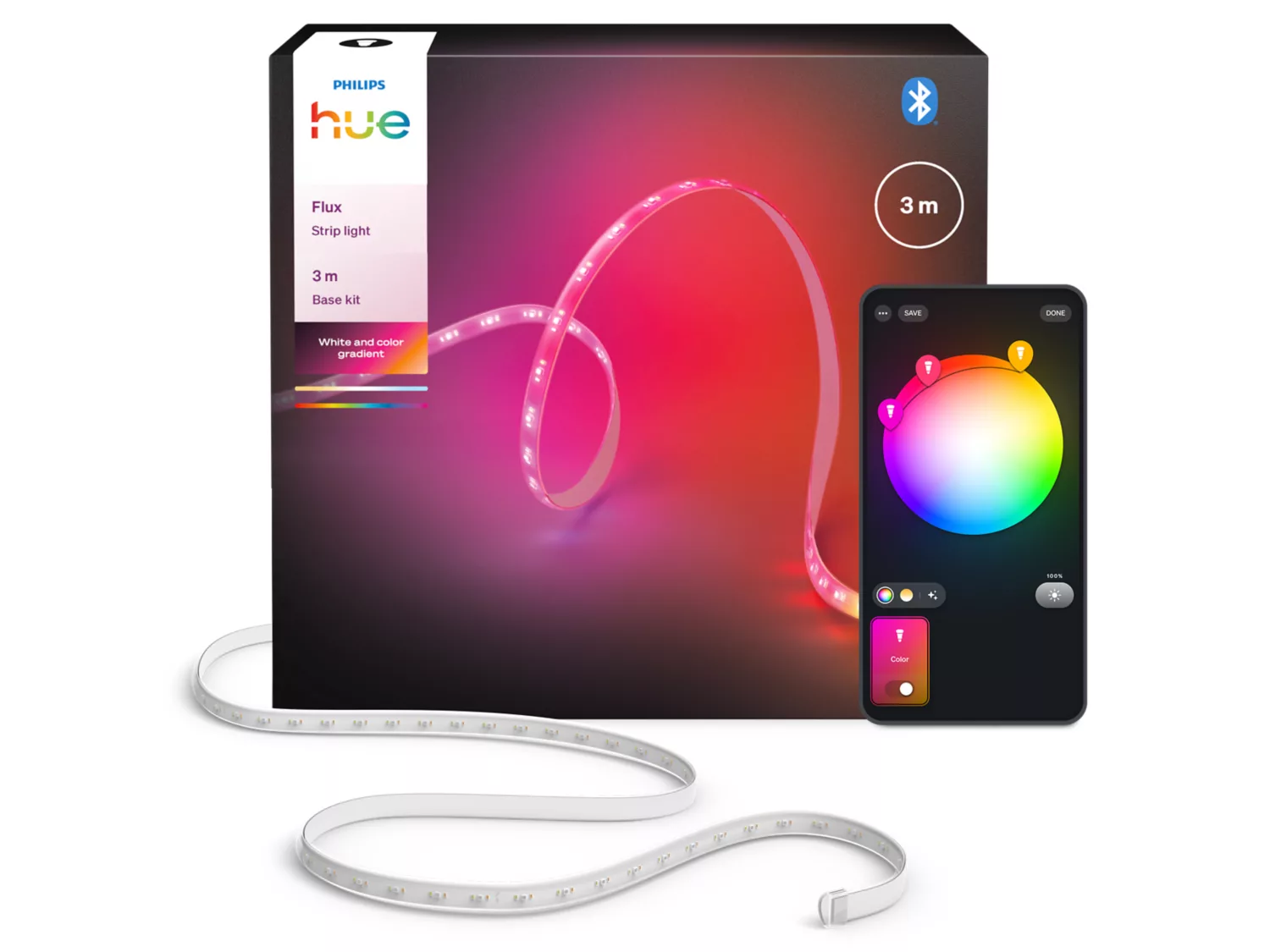 Tira de Luces LED Philips Hue Flux de 3 metros con Chromasync™