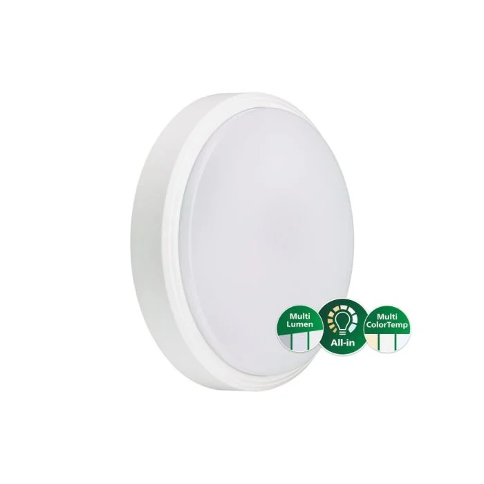 Philips Plafón LED Techo/Pared CoreLine WL140V Blanco 29W 4050lm - 840 Blanco Frio | 390mm - IP65 - Dali Regulable