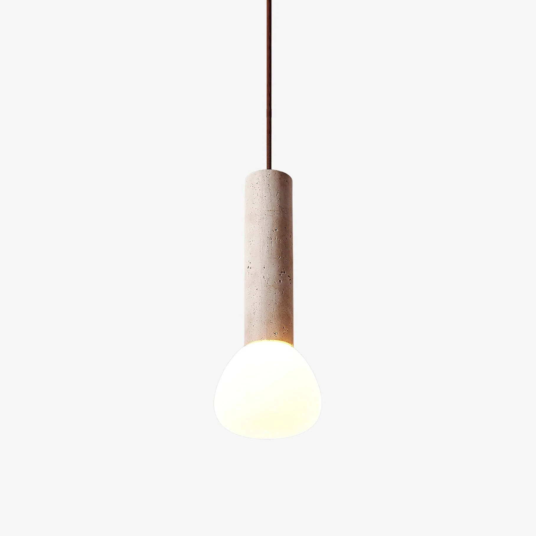 Cicaris Lámpara Colgante Minimalista de Travertino