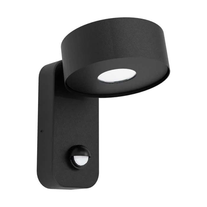 Eglo Luz De Pared Palosco Acero Negro 4W 360lm - 830 Luz Cálida | IP44 - Sensor De Movimiento