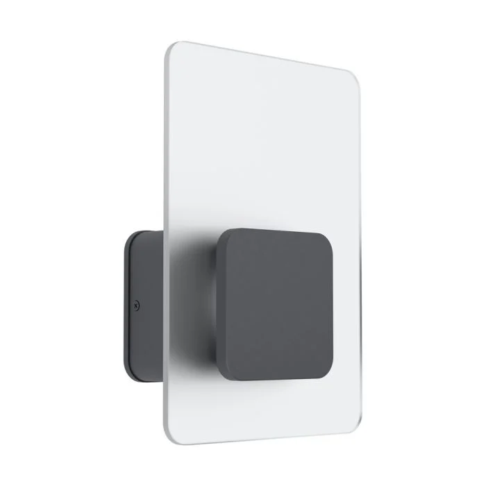 Eglo Luz De Pared Eredita Acero Inoxidable Antracita 10W 1000lm - 830 Luz Cálida | IP44