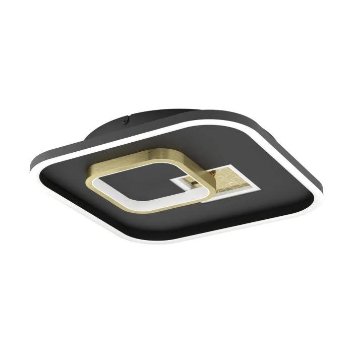 Eglo Pared y Luz de techo Tiriolo Acero Negro Oro 16.2W 2100lm - 840 Blanco Frio | IP20