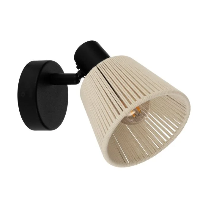 Eglo Luz De Pared Seagard Acero Negro | IP20 - Apta para 1x E14