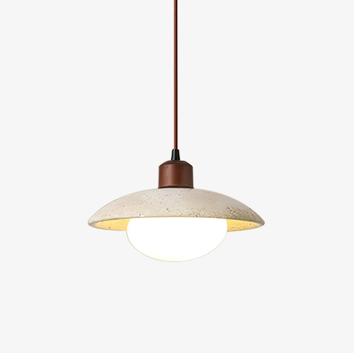 Onorarae Lámpara Colgante Pantalla Cúpula Travertino Moderno