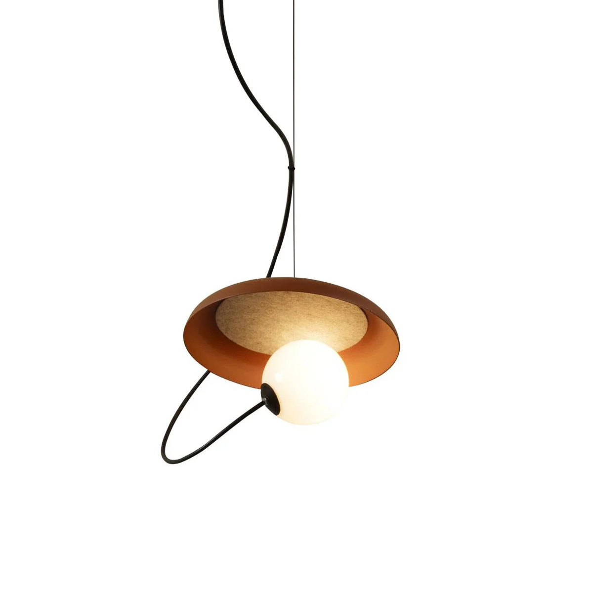 Acoustic Lámpara Colgante Vidrio Moderno Minimalista Disco