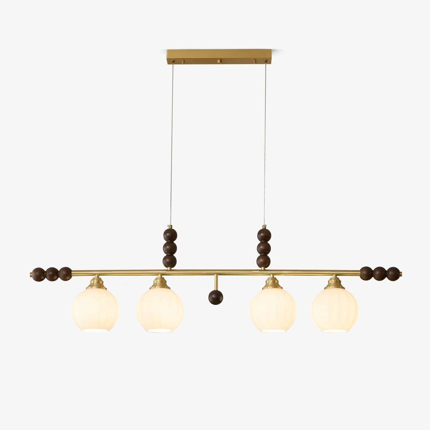 Zerinen Lámpara Colgante Premium Nórdica Vidrio y Madera