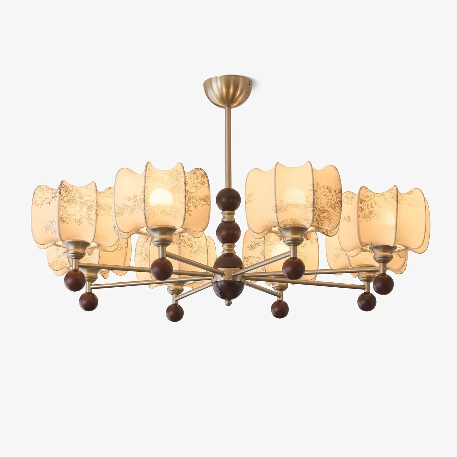 Ephaos Vintage Floral Madera Araña De Luces