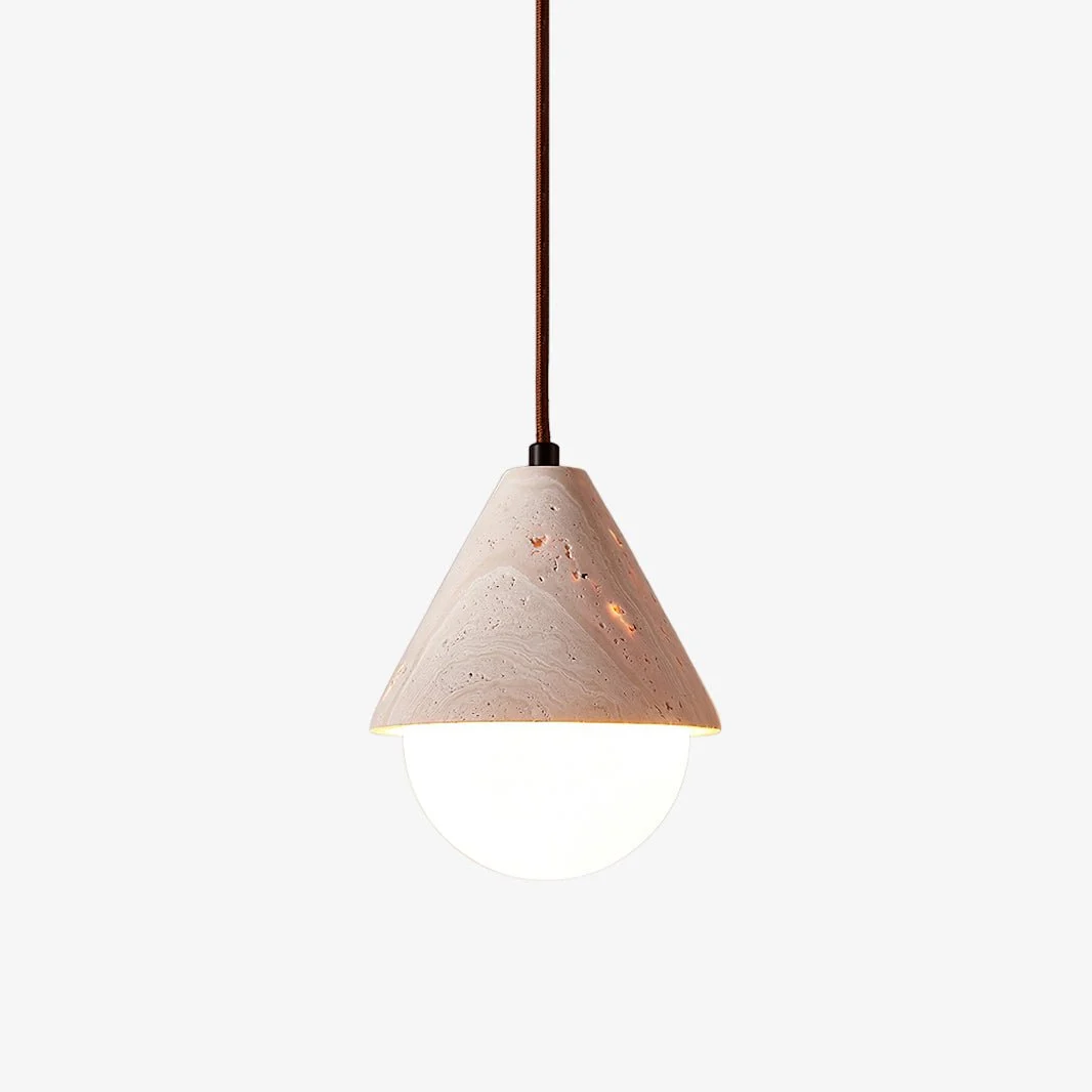 Cevynisra Lámpara Colgante Minimalista de Travertino