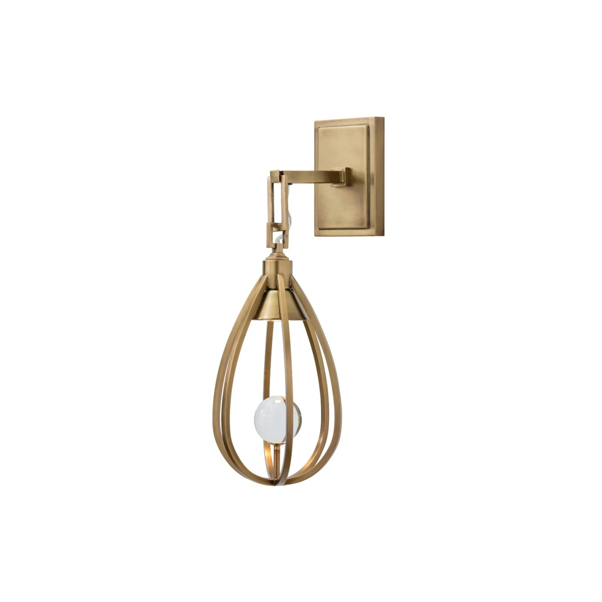 Gloruvys Aplique de pared Latón Cristal Moderno Minimalista