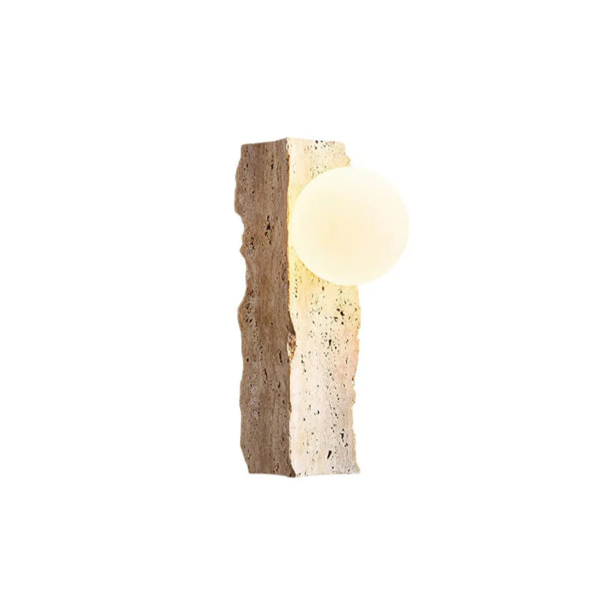 Aureum Aplique de pared Vidrio Travertino Moderno Minimalista