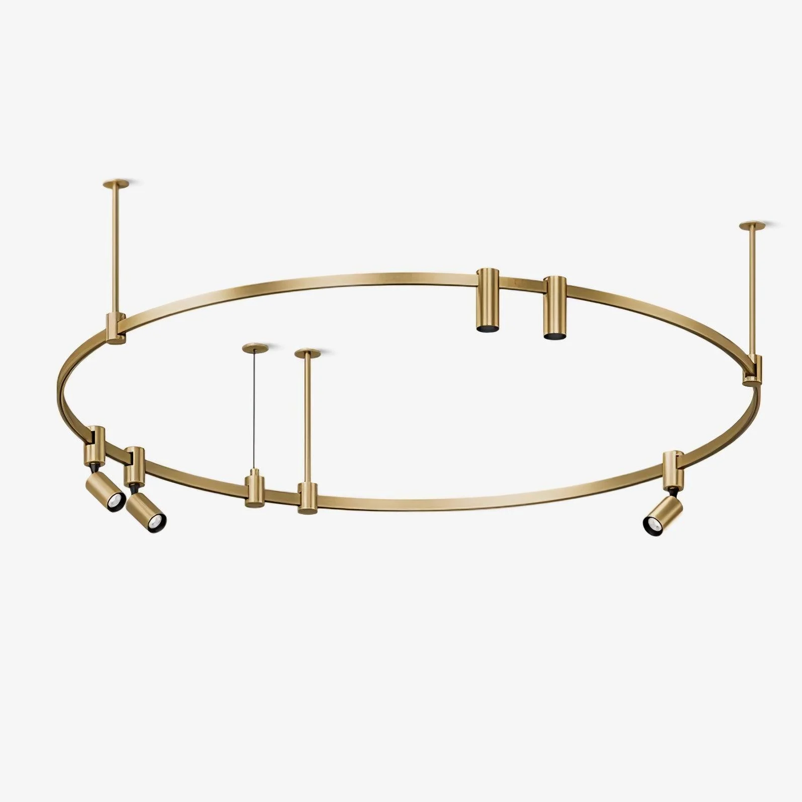 Lámpara colgante de latón con anillos Ivrinir