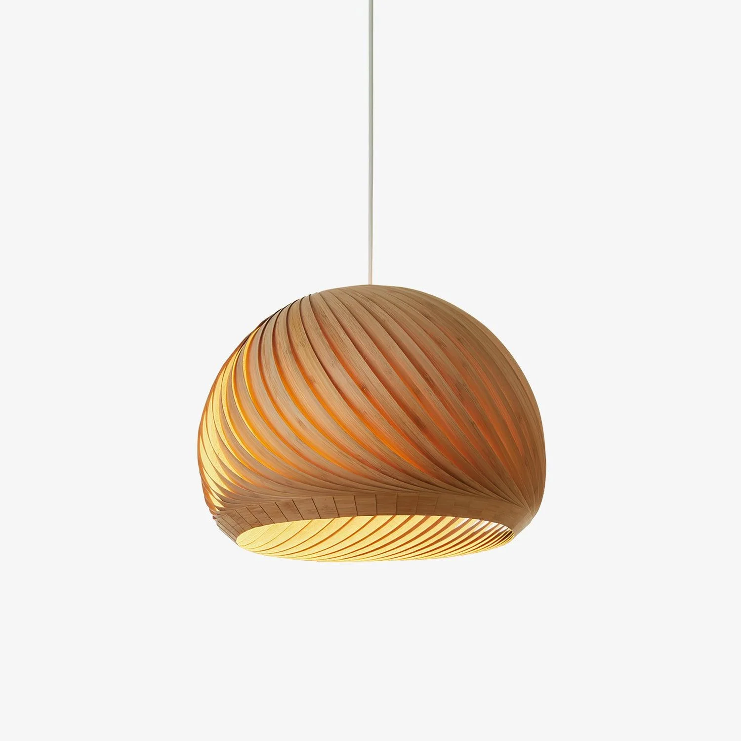 Spiral Lámpara Colgante Interior Oscuro Vintage Madera