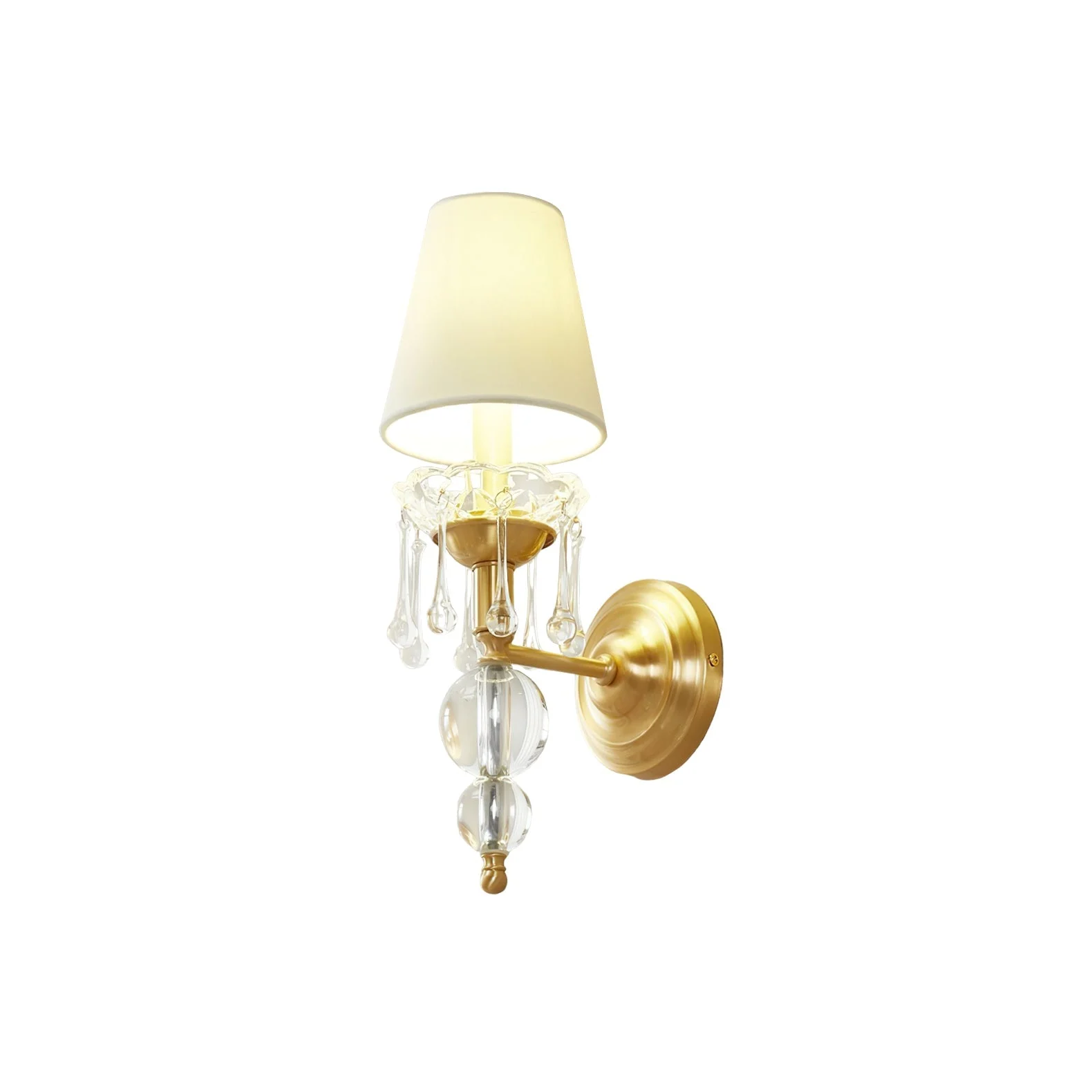 Qvistuvyh Aplique de pared Tela Cristal Posmoderno Lujo