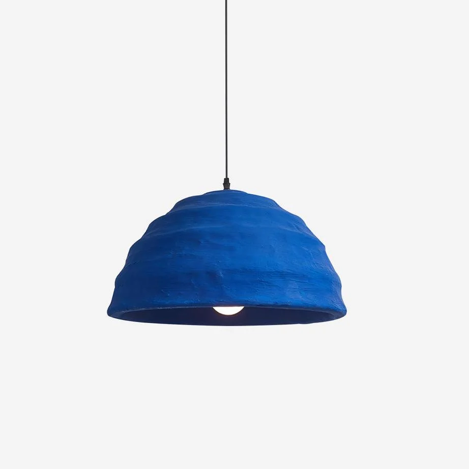 Lámpara Colgante Cúpula Pantalla Azul Urbano Industrial
