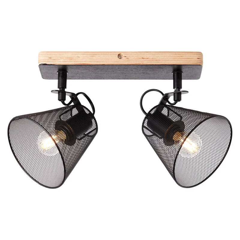 Foco de techo de madera negro, Havin